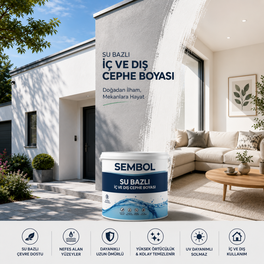 Su Bazlı İç ve Dış Cephe Boyaları